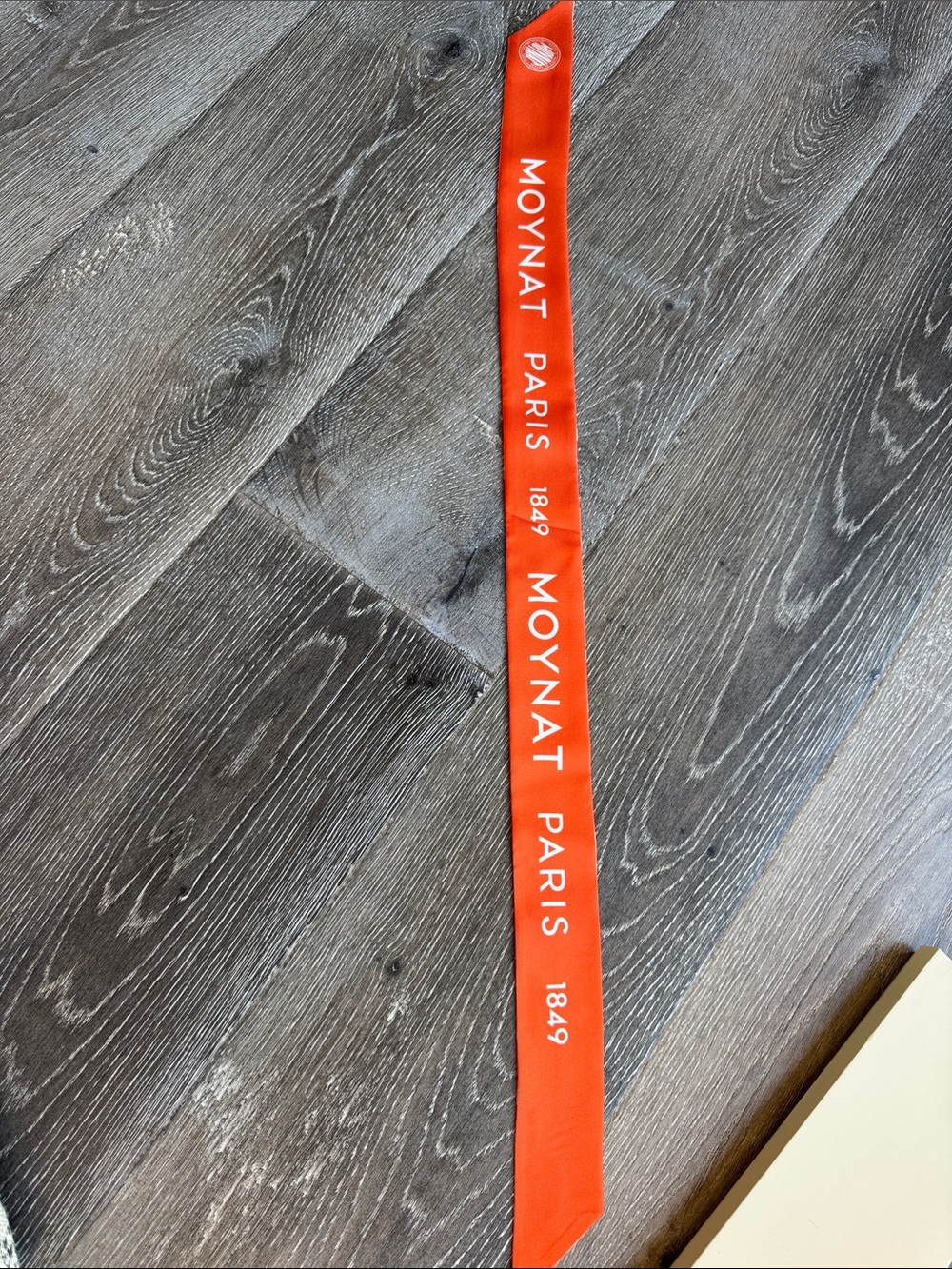 Moynat Paris Pink & Orange Silk Twilly Scarf AS - Picture 2 of 3